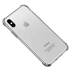 Прозрачный силиконовый ударопрочный бампер Crispyfish для iPhone X, XS, XR, XS Max, 8, 7, 6, 6S Plus