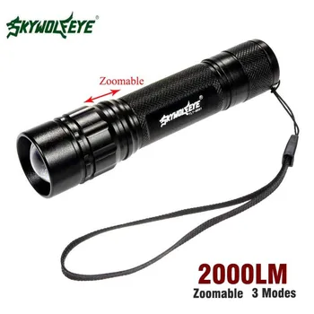 New High Quality 2000LM Zoomable 3-mode Mini Protable18650 Battery LED Flashlight Torch Adjustable Focus Lamp Light
New High Quality 2000LM Zoomable 3-mode Mini Protable18650 Battery LED Flashlight Torch Adjustable Focus Lamp Light