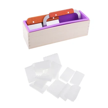Rectangle Silicone DIY Soap Mould with Wood Box + 2pcs Wavy & Straight Cake Soap Cutter + 500g Natural White Soap Base Material
Rectangle Silicone DIY Soap Mould with Wood Box + 2pcs Wavy & Straight Cake Soap Cutter + 500g Natural White Soap Base Material