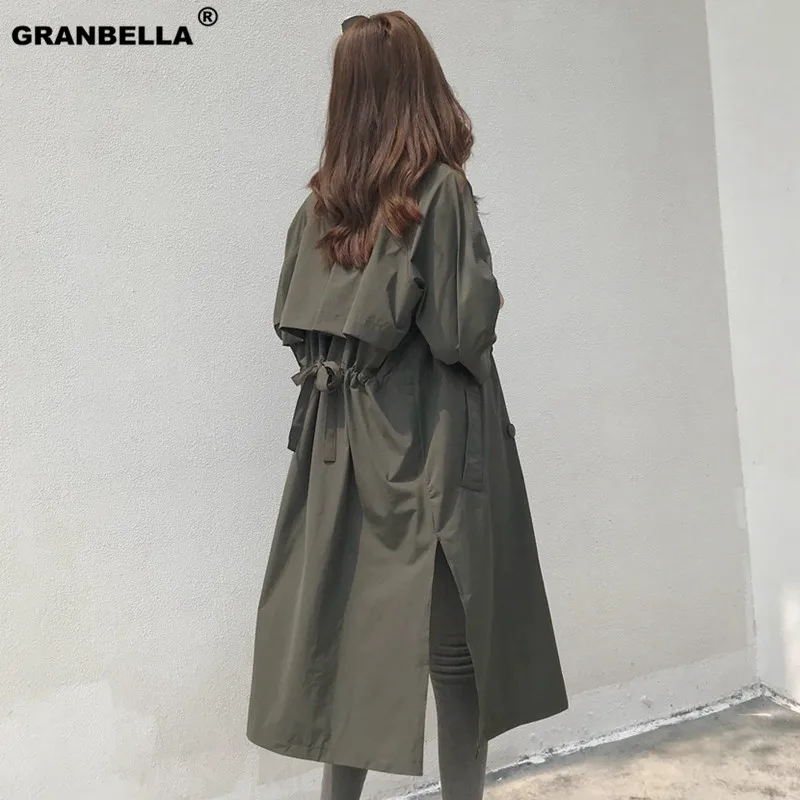 Korean style loose women's casual sashes long thin trench coat women plus size spring streetwear chic overcoat
Korean style loose women's casual sashes long thin trench coat women plus size spring streetwear chic overcoat