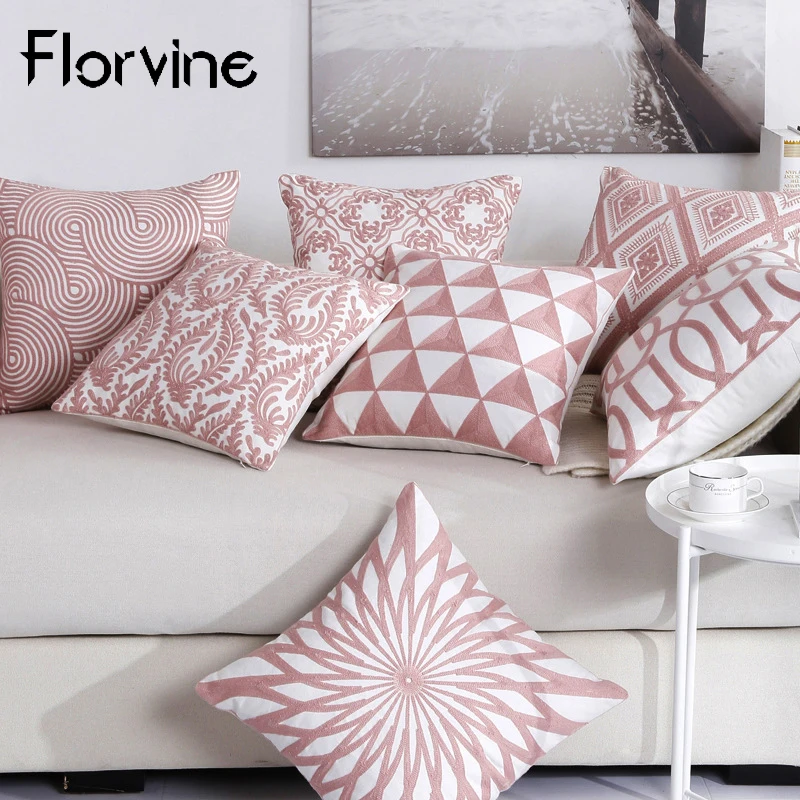 Modern Cotton Embroidery Cushion Cover 45x45cm Decorative Geometric Throw Pillowcase Home Decor For Sofa Seat Throw Pillow Cover
Modern Cotton Embroidery Cushion Cover 45x45cm Decorative Geometric Throw Pillowcase Home Decor For Sofa Seat Throw Pillow Cover