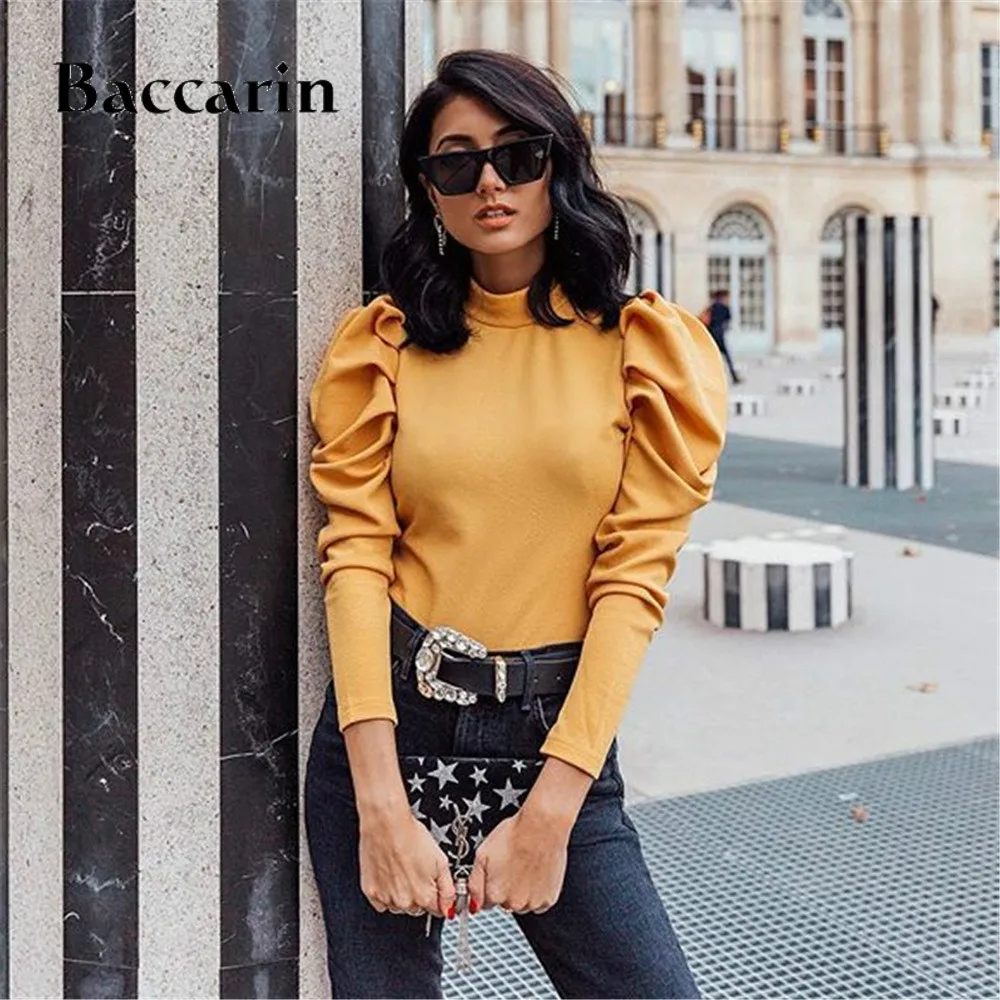 Spring Long Sleeve Tops Women Puff Sleeve Yellow Bodycon Sexy Tops Ladies Elegant Tops Blusas Streetwear
Spring Long Sleeve Tops Women Puff Sleeve Yellow Bodycon Sexy Tops Ladies Elegant Tops Blusas Streetwear
