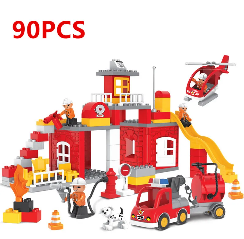 35-90PCS Helicopter Fire Truck Firemen City Fire Department Building Blocks Compatible DuploINGlys
35-90PCS Helicopter Fire Truck Firemen City Fire Department Building Blocks Compatible DuploINGlys