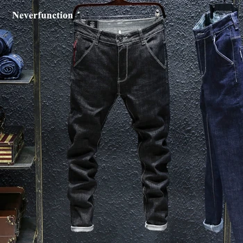 2019 Men Slim Classic fashion design Casual Jeans male high quality blue & balck Straight denim Cargo pants Plus Size 44 46
2019 Men Slim Classic fashion design Casual Jeans male high quality blue & balck Straight denim Cargo pants Plus Size 44 46