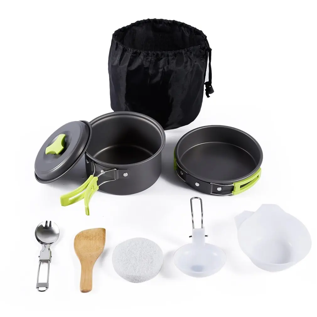 8PCS Portable Outdoor Cooking Tool Picnic BBQ Pot Pan Plate Cup Set Stainless Steel Tableware Cutlery Camping Cookware Set
8PCS Portable Outdoor Cooking Tool Picnic BBQ Pot Pan Plate Cup Set Stainless Steel Tableware Cutlery Camping Cookware Set