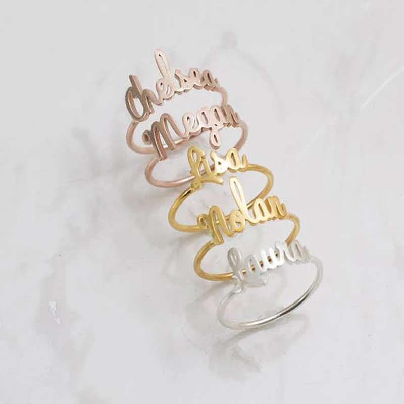 GORGEOUS TALE Stainless Steel Personalized Name Rings Big Sale Fashion Women Rings for Women Party Jewelry Anniversary Gift
GORGEOUS TALE Stainless Steel Personalized Name Rings Big Sale Fashion Women Rings for Women Party Jewelry Anniversary Gift