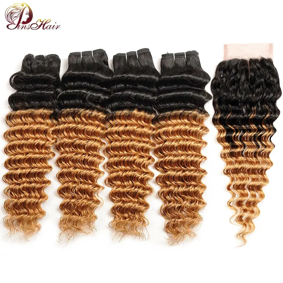 Pinshair Peruvian Deep Wave Human Hair Ombre Bundles With Closure Blonde 1B 27 Human Hair 4 Bundles With Closure Non Remy Hair
Pinshair Peruvian Deep Wave Human Hair Ombre Bundles With Closure Blonde 1B 27 Human Hair 4 Bundles With Closure Non Remy Hair