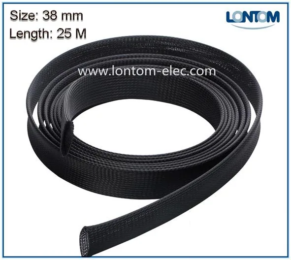 38mm 25M PET Braided Expandable Sleeving Computer Cable Sleeve Black High Density Sheathing
38mm 25M PET Braided Expandable Sleeving Computer Cable Sleeve Black High Density Sheathing