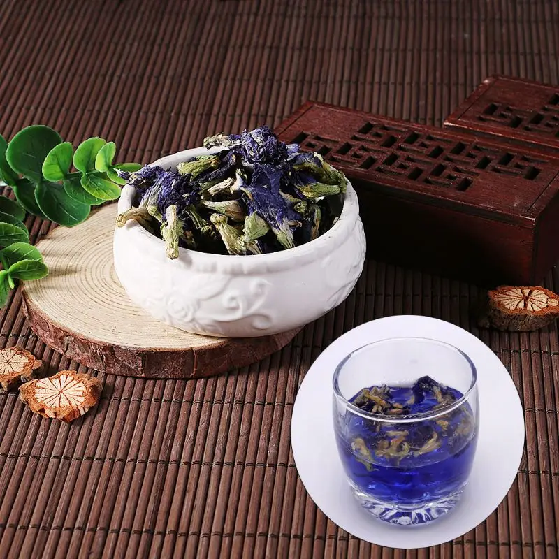 50g Bubble Water Tea Blue Butterfly Pea tea Dried Clitoria Kordofan Pea Flower Tea
50g Bubble Water Tea Blue Butterfly Pea tea Dried Clitoria Kordofan Pea Flower Tea