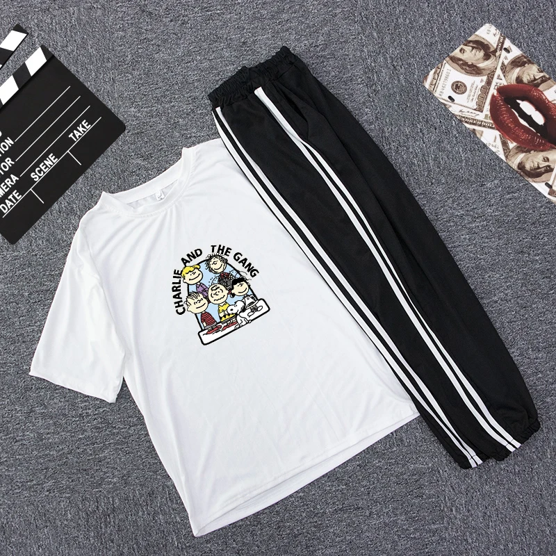 Fashion Cartoon Women Casual Sportswear Lovely Printed Tshirt Shorts-sleeved Suit Kawayi Tenue Femme Sportswear Workout Sets
Fashion Cartoon Women Casual Sportswear Lovely Printed Tshirt Shorts-sleeved Suit Kawayi Tenue Femme Sportswear Workout Sets
