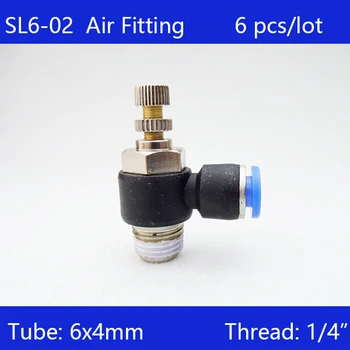 SL6-02 HIGH QUALITY 6pcs Pneumatic Piping Speed Controller One Touch Fitting 6mm to 1/4" Male Thread
SL6-02 HIGH QUALITY 6pcs Pneumatic Piping Speed Controller One Touch Fitting 6mm to 1/4" Male Thread