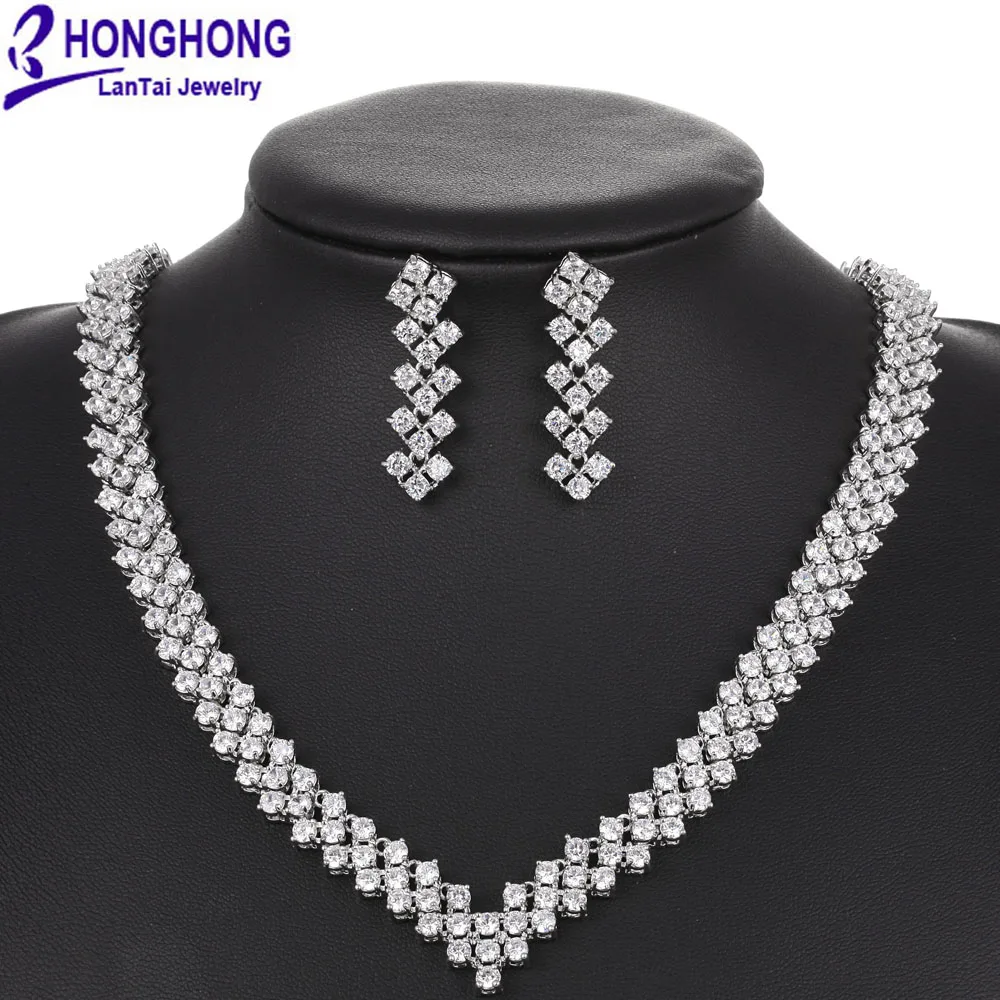 HONGHONG Cubic zirconia necklace and earrings for Women European Style Vintage Bridal Wedding Jewelry sets Bride jewelry
HONGHONG Cubic zirconia necklace and earrings for Women European Style Vintage Bridal Wedding Jewelry sets Bride jewelry