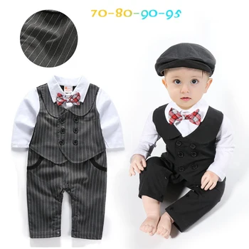 New Spring Autumn Children Clothing Cow Gentleman Baby Boys Suits Long Sleeve Toddler Jumpsuit+Hat Infant Romper Boys Terno
New Spring Autumn Children Clothing Cow Gentleman Baby Boys Suits Long Sleeve Toddler Jumpsuit+Hat Infant Romper Boys Terno