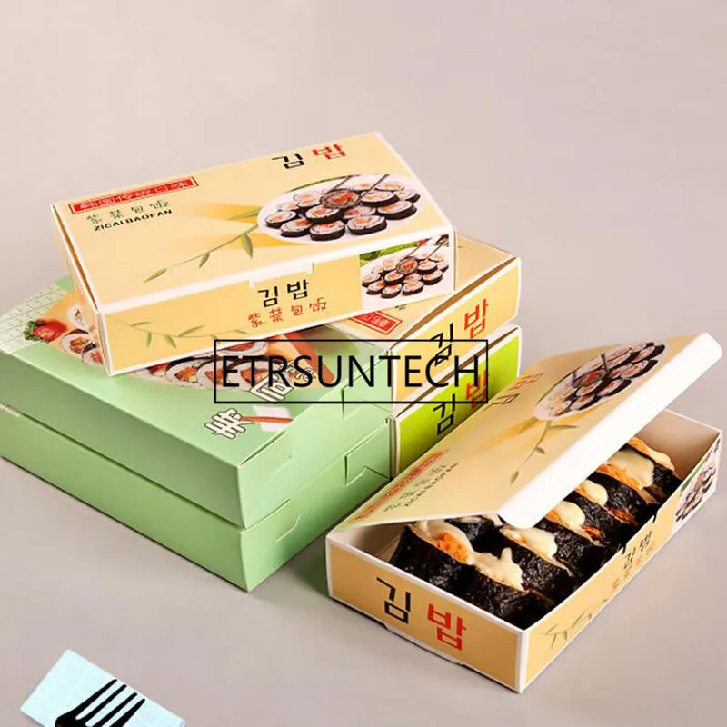 300 шт. коробка для суши, одноразовая бумажная упаковочная коробка Gimbap для ресторана, магазина, коробки для упаковки продуктов, контейнер для выноса
300 шт. коробка для суши, одноразовая бумажная упаковочная коробка Gimbap для ресторана, магазина, коробки для упаковки продуктов, контейнер для выноса