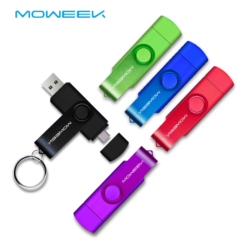 Moweek USB флеш-накопитель 2018 cle usb 2 0 stick 64G otg смартфон Флешка 4g 8g 16g 32g 128G устройства для