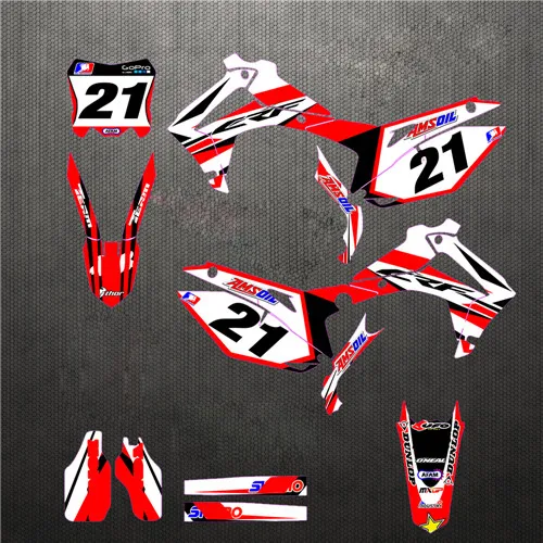 CRF250R 14-16 CRF450R 13-16 Customized Complete Graphics & Backgrounds Stickers Decal For Honda CRF 250 / 450 2014 2015 2016
CRF250R 14-16 CRF450R 13-16 Customized Complete Graphics & Backgrounds Stickers Decal For Honda CRF 250 / 450 2014 2015 2016