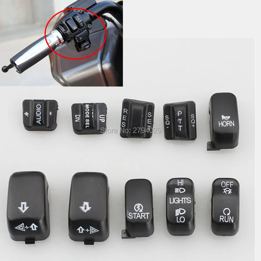 10pcs Black Hand Controls Switch Housing Buttons Caps For 1996-2013 Harley Touring Electra Glide Street Models New
10pcs Black Hand Controls Switch Housing Buttons Caps For 1996-2013 Harley Touring Electra Glide Street Models New