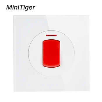 Minitiger 20A/45A Switch With Neon High Power Kitchen Water Heater On / Off Wall Air Condition Switch Crystal Glass Panel
Minitiger 20A/45A Switch With Neon High Power Kitchen Water Heater On / Off Wall Air Condition Switch Crystal Glass Panel