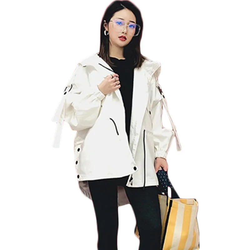 New Plus size Women Trench coat Spring Autumn Loose Hooded Casual Windbreaker Coats Women's Beige Top Overcoats Tide 4XL A1110
New Plus size Women Trench coat Spring Autumn Loose Hooded Casual Windbreaker Coats Women's Beige Top Overcoats Tide 4XL A1110