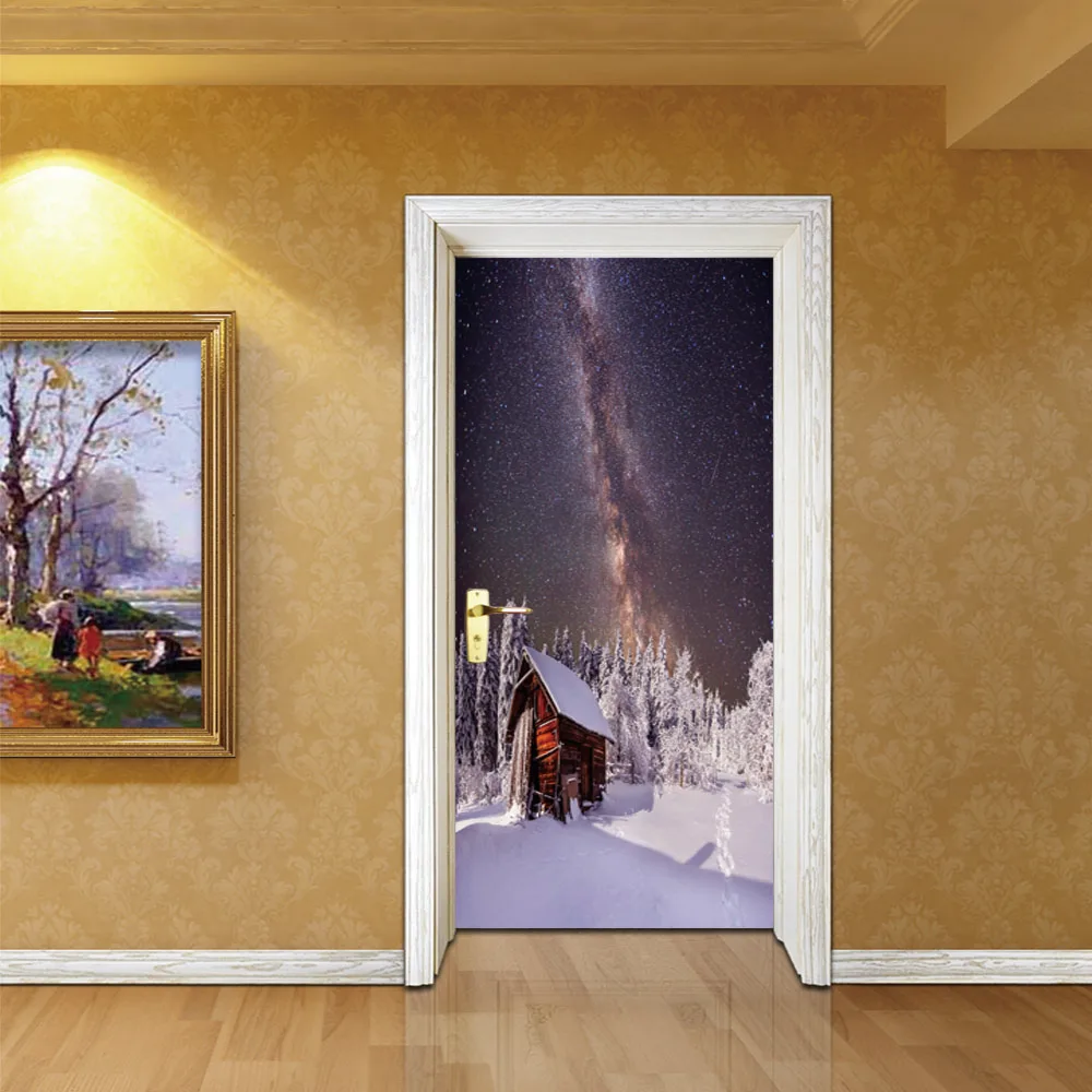 2 sheets/pcs Christmas Tree Door Picture DIY Snowy Scenery in Night Mural Poster Pretty Wall Sticker for Cafe Shop Home Decor
2 sheets/pcs Christmas Tree Door Picture DIY Snowy Scenery in Night Mural Poster Pretty Wall Sticker for Cafe Shop Home Decor