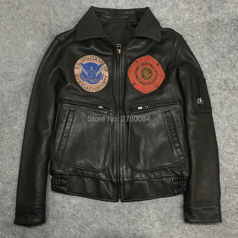 Factory genuine leather jackets for men leather goat skin real leather coat boy flight suit male outwear short punk jacket
Factory genuine leather jackets for men leather goat skin real leather coat boy flight suit male outwear short punk jacket