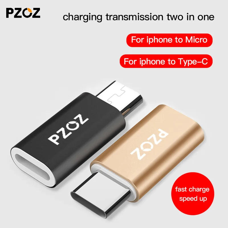 PZOZ For iPhone to Type C Adapter to Micro USB Cable Converter charging for Xiaomi redmi 5 plus 4x mi 8 A1 6 x oneplus usb-c OTG
PZOZ For iPhone to Type C Adapter to Micro USB Cable Converter charging for Xiaomi redmi 5 plus 4x mi 8 A1 6 x oneplus usb-c OTG