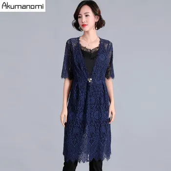 Thin Cardigan Lace Female 2019 Plus Size 5xl-m Summer V-neck Half Sleeve Blouse Long Section Of A Hollow Loose Shawl In Summer
Thin Cardigan Lace Female 2019 Plus Size 5xl-m Summer V-neck Half Sleeve Blouse Long Section Of A Hollow Loose Shawl In Summer