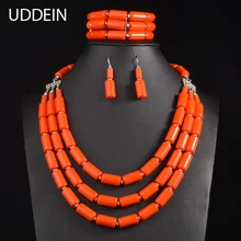 UDDEIN Nigerian Wedding Indian Jewelry Sets Bib Beads Necklace Earring Bracelet Sets Statement Collar African Beads Jewelry Set UDDEIN Nigerian Wedding Indian Jewelry Sets Bib Beads Necklace Earring Bracelet Sets Statement Collar African Beads Jewelry Set