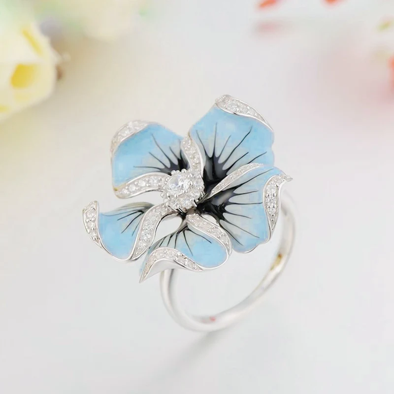 Big Flower Zircon Stone Rings For Women Wedding Engagement Party Jewelry Christmas Gift Wedding Crystal Silver Color Rings
Big Flower Zircon Stone Rings For Women Wedding Engagement Party Jewelry Christmas Gift Wedding Crystal Silver Color Rings
