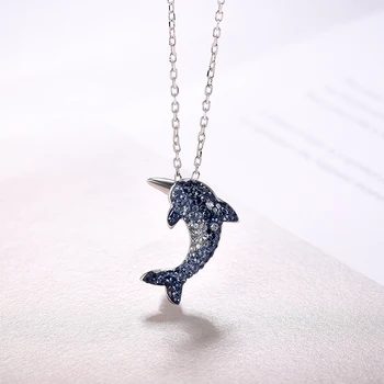 ZHAO Jewelry S925 silver Synthetic zirconia Blue dolphin Pendant Girlfriend gift
ZHAO Jewelry S925 silver Synthetic zirconia Blue dolphin Pendant Girlfriend gift