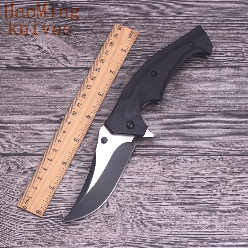 Outdoor survival hunting portable folding knife D2 steel camping rescue tactical practical fishing Knives G10 Hand tools EDC OEM
Outdoor survival hunting portable folding knife D2 steel camping rescue tactical practical fishing Knives G10 Hand tools EDC OEM