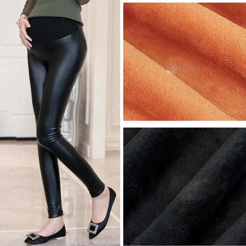maternity winter warm faux leather pants mom mother spring PU leggings plus velvet tight high waist stretch fashion trousers
maternity winter warm faux leather pants mom mother spring PU leggings plus velvet tight high waist stretch fashion trousers