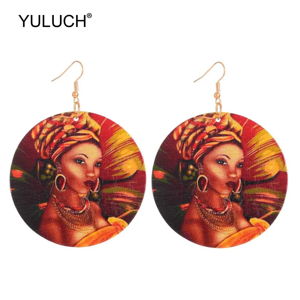 YULUCH 2019 Fashion Round Wooden Printed Muti Women Star Drop Earrings Ethnic African Printing Pendant Statement Earrings Gifts
YULUCH 2019 Fashion Round Wooden Printed Muti Women Star Drop Earrings Ethnic African Printing Pendant Statement Earrings Gifts