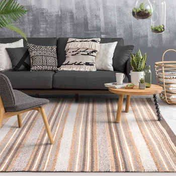 handmade striped wool blending bedside carpet ,big size living room coffee table carpet, decoration office rug
handmade striped wool blending bedside carpet ,big size living room coffee table carpet, decoration office rug