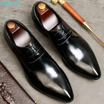 QYFCIOUFU Vintage Handmade Patined Genuine Leather Shoe Lace Up Wedding Dress Office Party Shoe Original Design Men Oxford Shoes
QYFCIOUFU Vintage Handmade Patined Genuine Leather Shoe Lace Up Wedding Dress Office Party Shoe Original Design Men Oxford Shoes