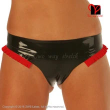 Black Latex Briefs with Frill Rubber Underpants Gummi Lingerie knickers underwear shorts thongs panty pants KZ-072
Black Latex Briefs with Frill Rubber Underpants Gummi Lingerie knickers underwear shorts thongs panty pants KZ-072