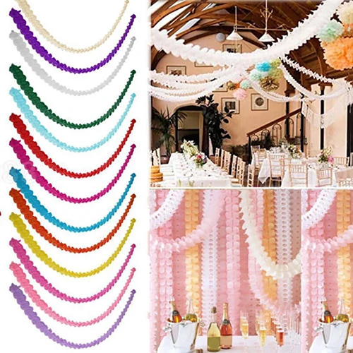 3 Meters Paper Garland Bunting Banner Streamers Birthday Wedding Party Hanging Decoration
3 Meters Paper Garland Bunting Banner Streamers Birthday Wedding Party Hanging Decoration