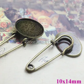 10x14mm Antique Bronze Plated Blank Oval Bezel tray Cabochon Cameo Brooches Bases Safety-Pin Clip Settings Findings 40pcs
10x14mm Antique Bronze Plated Blank Oval Bezel tray Cabochon Cameo Brooches Bases Safety-Pin Clip Settings Findings 40pcs