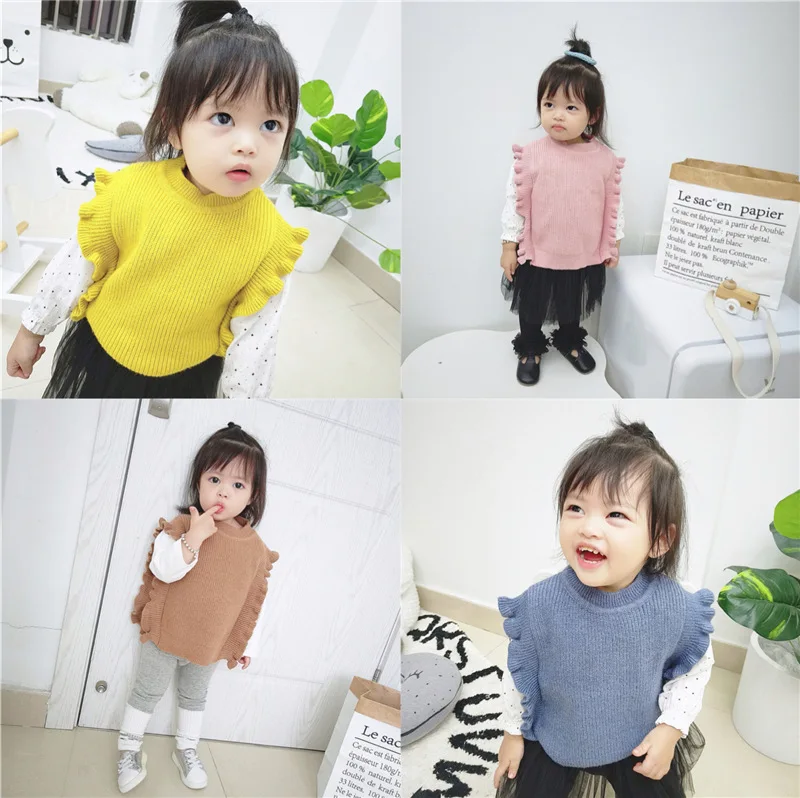 2019 Spring Toddler Baby Girls Ruffles Vest Knitted Vest Fashion Casual Kids Clothings
2019 Spring Toddler Baby Girls Ruffles Vest Knitted Vest Fashion Casual Kids Clothings