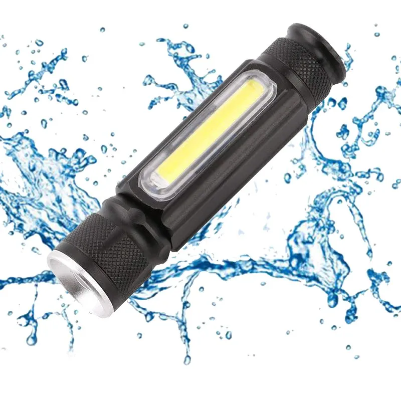 USB Rechargeable Built-in battery T6+COB Mini Zoom LED Flashlight Work Light Waterproof Lamp Linterna with Magnet Function
USB Rechargeable Built-in battery T6+COB Mini Zoom LED Flashlight Work Light Waterproof Lamp Linterna with Magnet Function