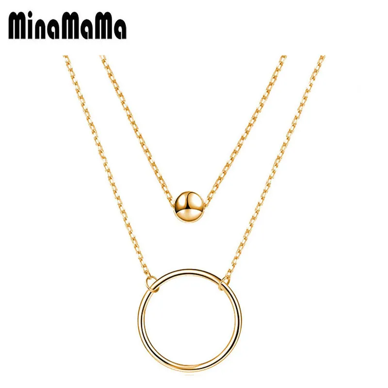 Stainless Steel Multilayer Layered Necklace Round Circle Pendants Necklaces For Women Valentine's Day 2019 New Female Jewelry
Stainless Steel Multilayer Layered Necklace Round Circle Pendants Necklaces For Women Valentine's Day 2019 New Female Jewelry