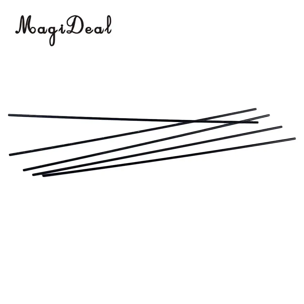 5Pcs/Pack Black Carbon Fiber Tube Rods Glossy Surface Sand Table Making Accessory for RC Airplane Lights Rack Sports Equipment