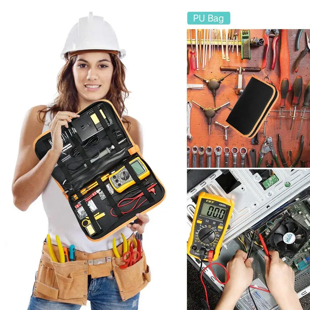 D60 Electric Soldering Iron Kit with Adjustable Temperature Control Welding Tool Soldering Irons Portable Welding Repair Tools
D60 Electric Soldering Iron Kit with Adjustable Temperature Control Welding Tool Soldering Irons Portable Welding Repair Tools