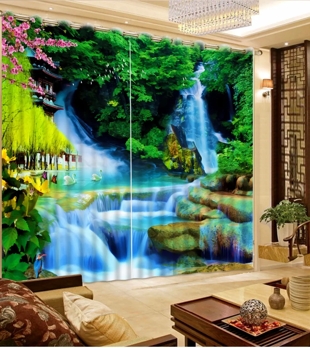 Digital Printing 3D Curtains Beautiful Sheer Curtains Living Room Bedroom Curtains Refined Lifelike Waterfall scenery Curtains
Digital Printing 3D Curtains Beautiful Sheer Curtains Living Room Bedroom Curtains Refined Lifelike Waterfall scenery Curtains