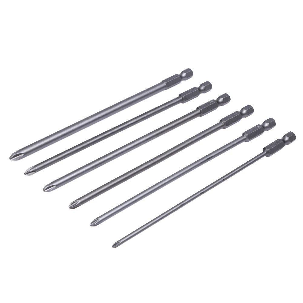 6pcs 1/4 inch 150mm Screwdriver Bit Set Long Magnetic Hex Shank S2 Alloy Steel Screwdriver Bits Tools for Cross Head
6pcs 1/4 inch 150mm Screwdriver Bit Set Long Magnetic Hex Shank S2 Alloy Steel Screwdriver Bits Tools for Cross Head