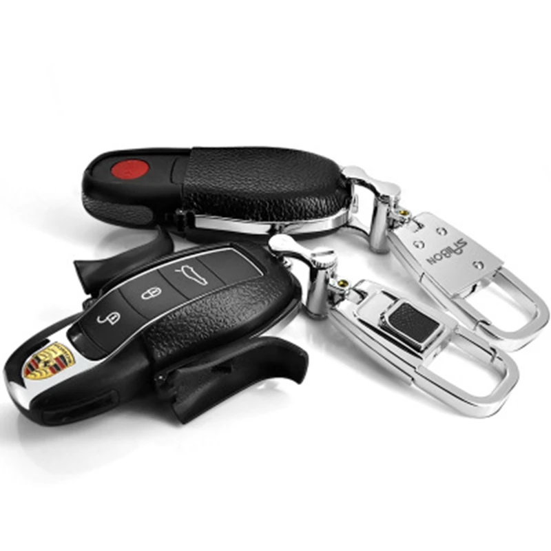 Leather Car Key Case With Keychain Key Set For Porsche macan Cayenne 911 Panamera 4S key shell Auto Accessories
Leather Car Key Case With Keychain Key Set For Porsche macan Cayenne 911 Panamera 4S key shell Auto Accessories