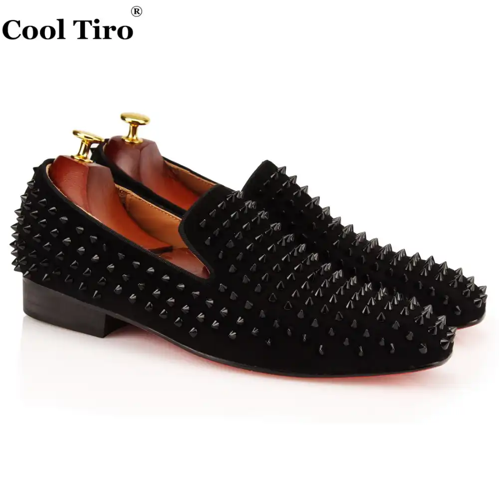 mens black shoes with red soles