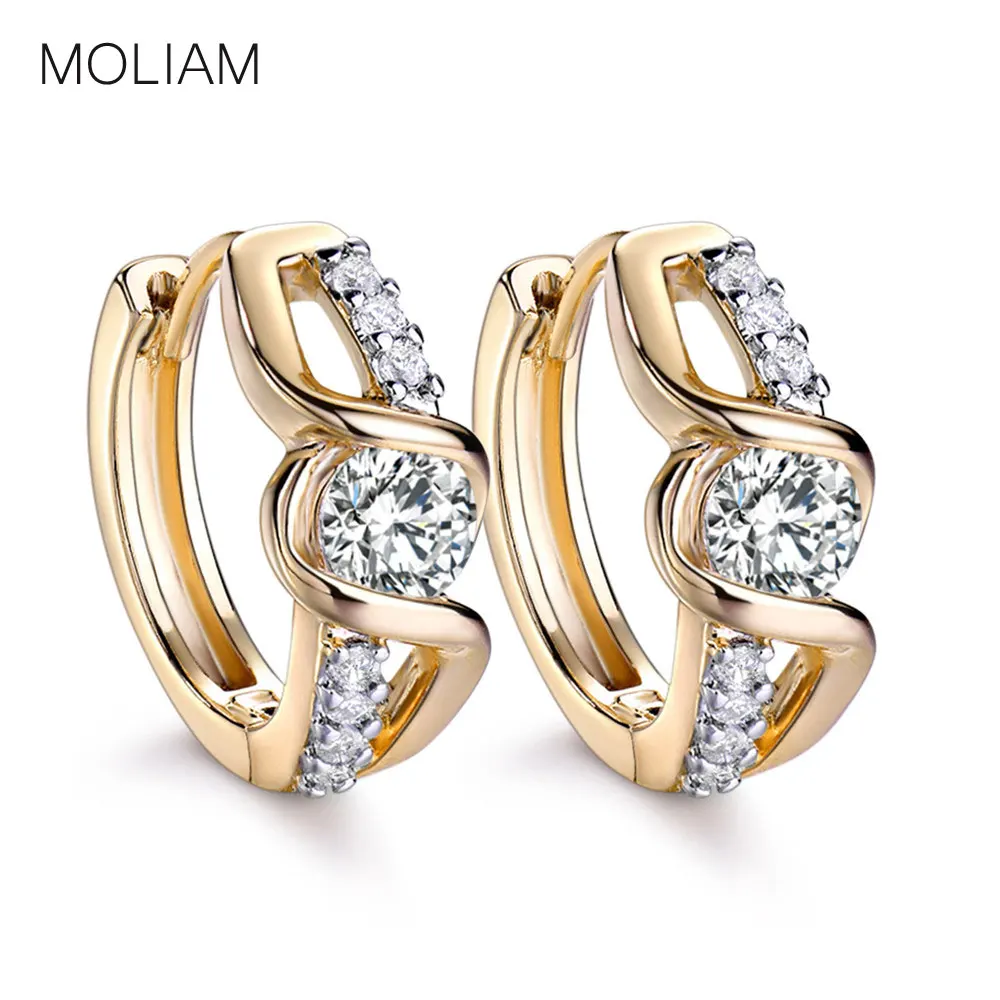 MOLIAM Brand Hoop Earrings for Women Gold-Color Luxury Crystal Cubic Zirconia Brinco Fashion Jewelry MLE170
MOLIAM Brand Hoop Earrings for Women Gold-Color Luxury Crystal Cubic Zirconia Brinco Fashion Jewelry MLE170