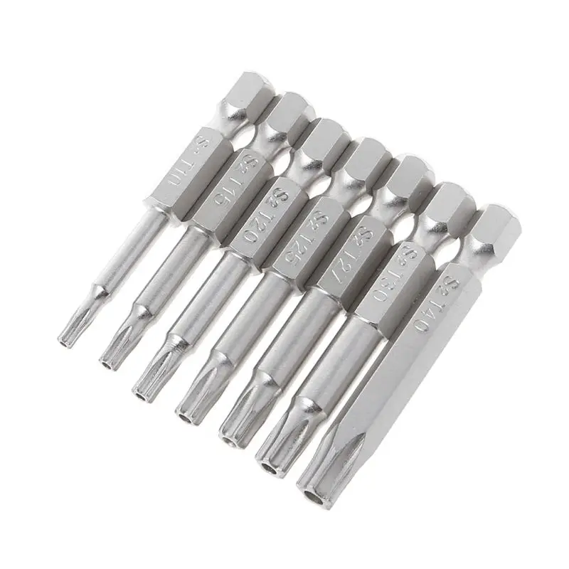 7Pcs Star Drill Bits Screwdriver Magnetic 1/4" Hex Shank Hand Tools Five-pointed Star Bore T10/ T15/ T20 / T25 / T27 / T30 / T40
7Pcs Star Drill Bits Screwdriver Magnetic 1/4" Hex Shank Hand Tools Five-pointed Star Bore T10/ T15/ T20 / T25 / T27 / T30 / T40
