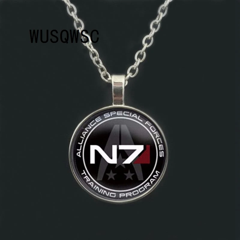 WUSQWSC Charm necklaces Mass Effect Inspired N7 pendant necklace vintage Glass Round silver Pendant bijouterie Jewelry
WUSQWSC Charm necklaces Mass Effect Inspired N7 pendant necklace vintage Glass Round silver Pendant bijouterie Jewelry
